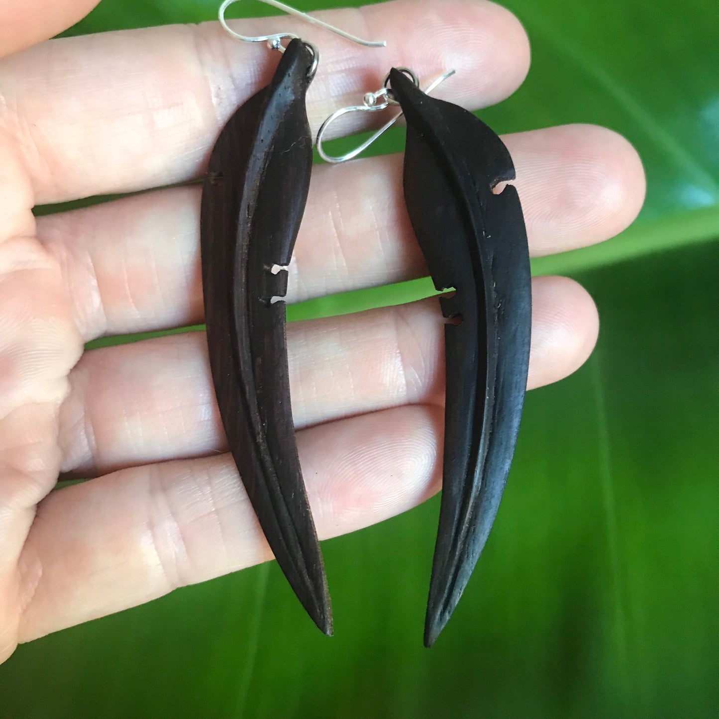 Large Gum Leaf Earrings - 3D Drop Earrings