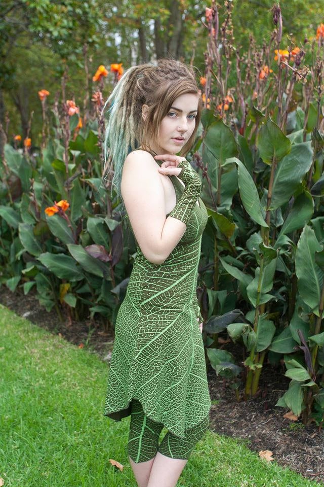 Forest Faerie Leaf Dress - Leafy Dress - Elf Dress - Faerie Dress - Fairy Dress - Pixie Dress - Forest Fairy