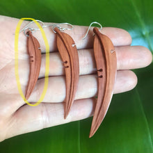Small Gum Leaf Earrings - Suar wood - Mahogany Red/Brown Earrings