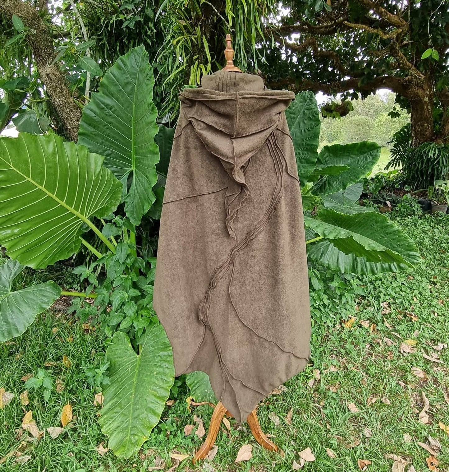 Leaf Cape Poncho with Giant Pixie Hood - cloak - cape