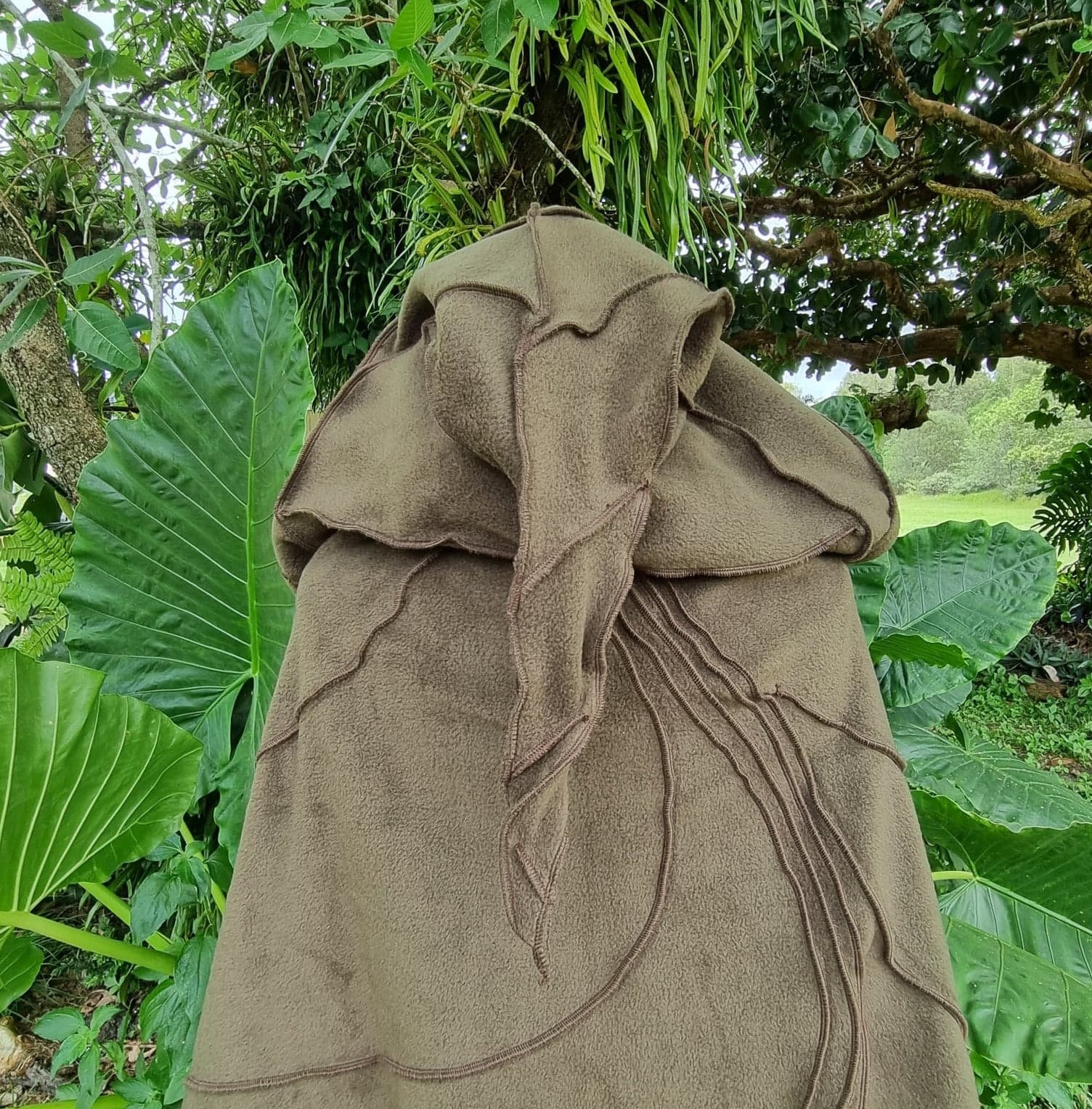 Leaf Cape Poncho with Giant Pixie Hood - cloak - cape