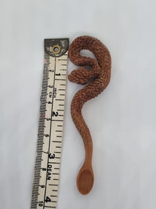 Snake Spoon - black wood - Carved Spoon - Small Spoon
