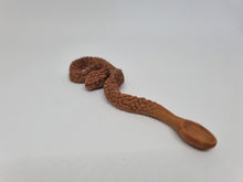 Snake Spoon - black wood - Carved Spoon - Small Spoon